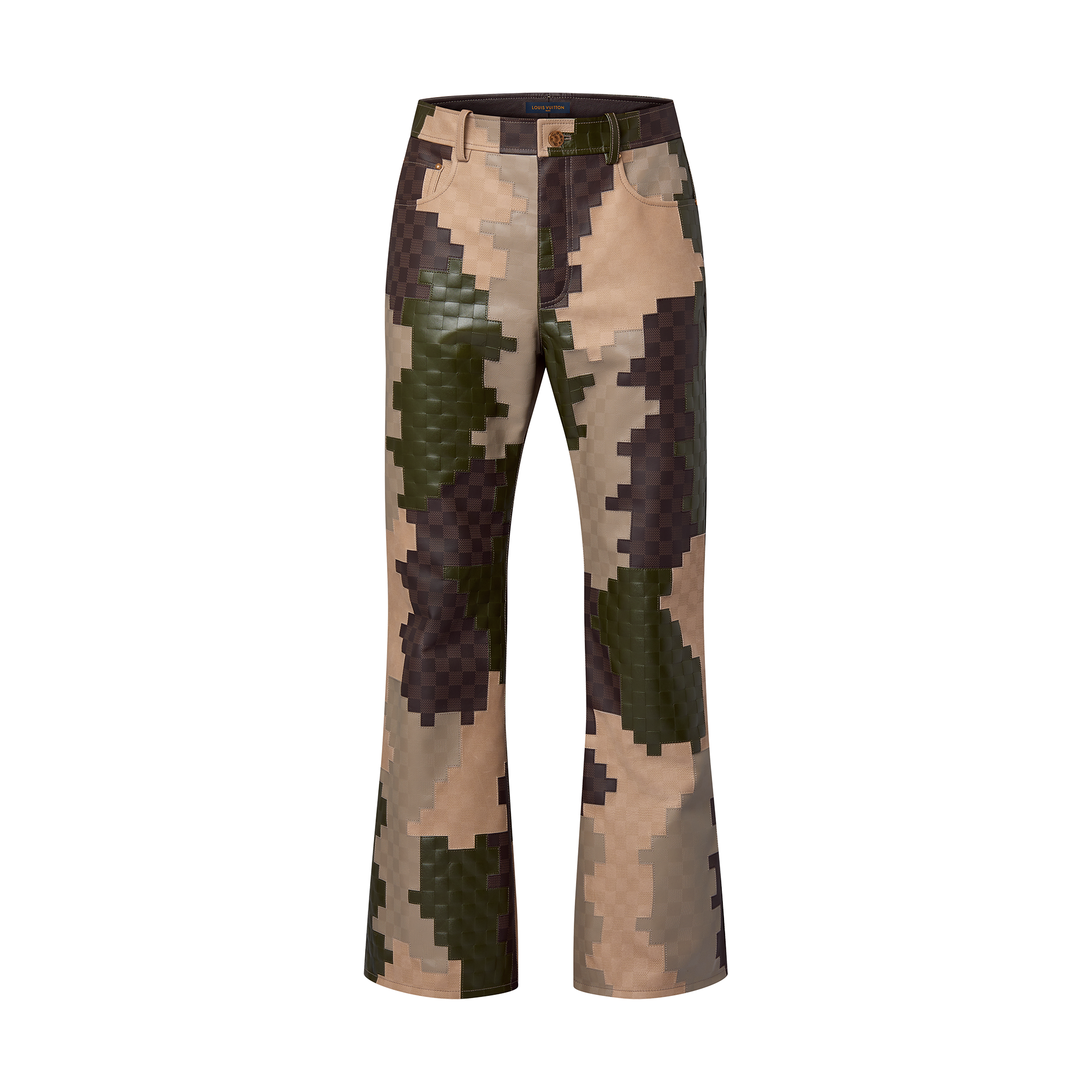 Leather Damier Pants Men ReadytoWear LOUIS VUITTON